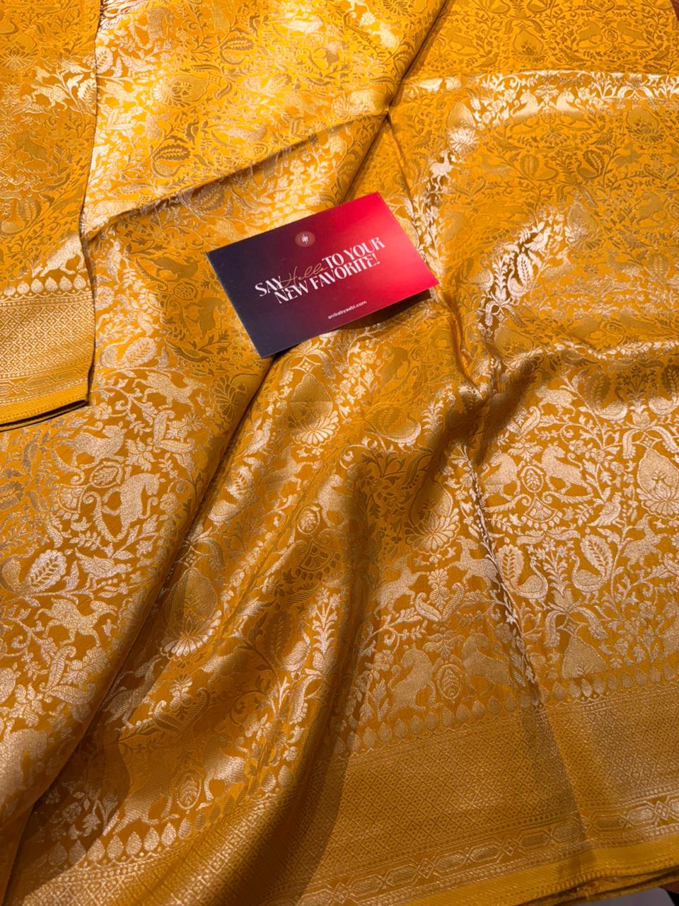 SARA - Anika's Banarasi chinon soft silk saree SA01