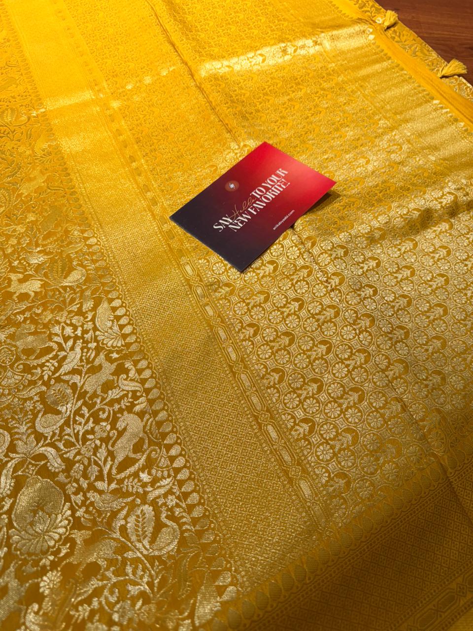 SARA - Anika's Banarasi chinon soft silk saree SA01
