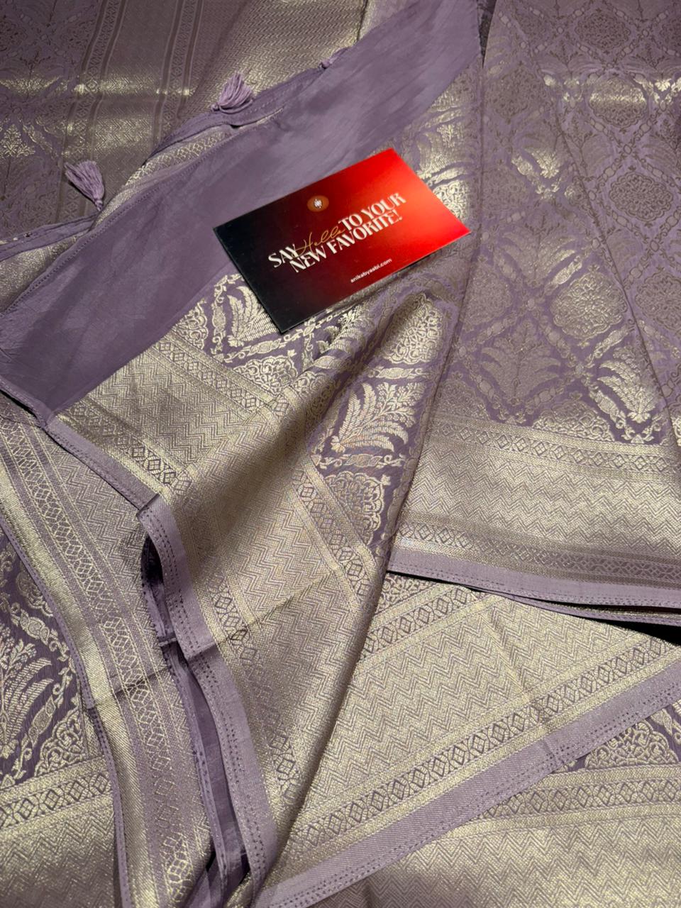SARA - Anika's Banarasi chinon soft silk saree SA02