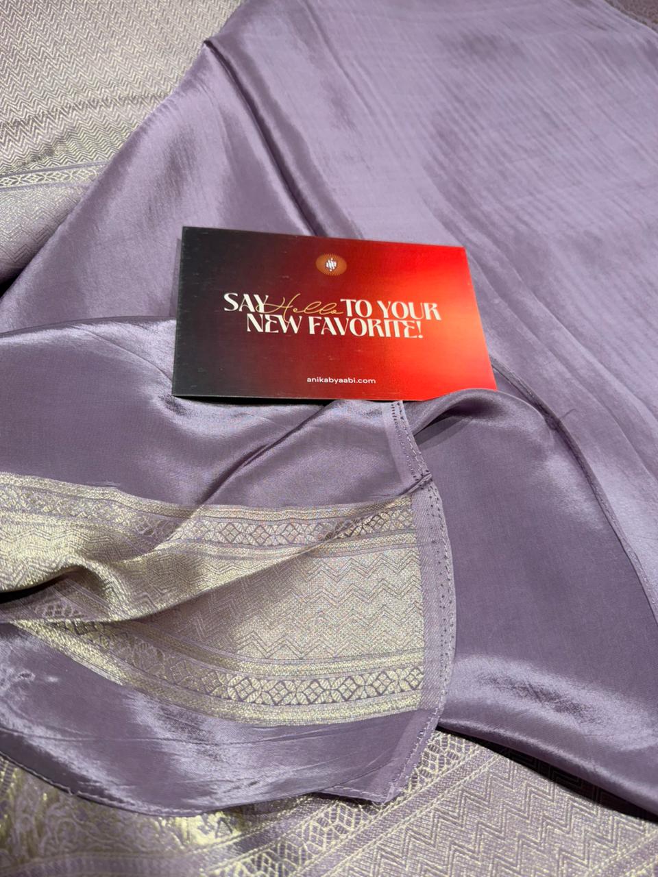 SARA - Anika's Banarasi chinon soft silk saree SA02