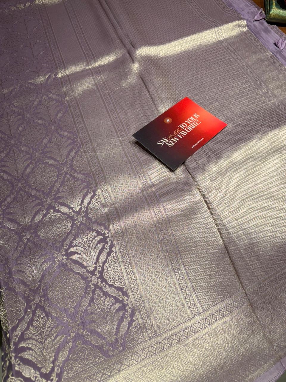 SARA - Anika's Banarasi chinon soft silk saree SA02