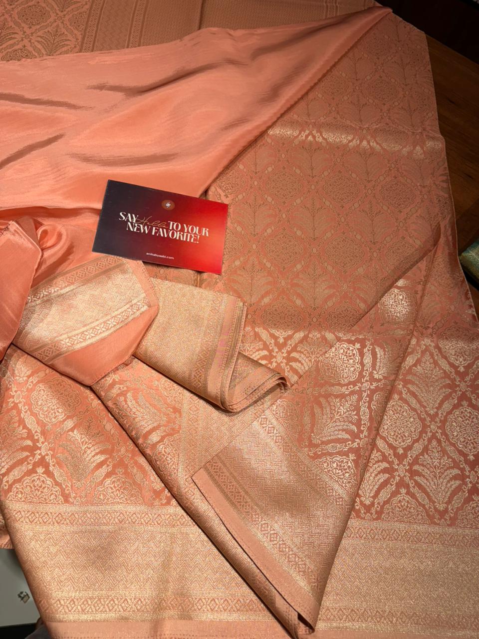SARA - Anika's Banarasi chinon soft silk saree SA03