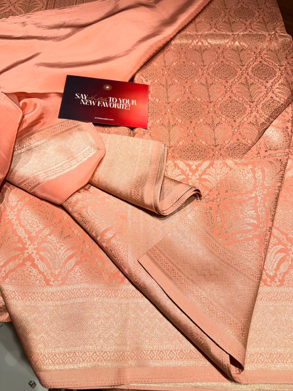 SARA - Anika's Banarasi chinon soft silk saree SA03
