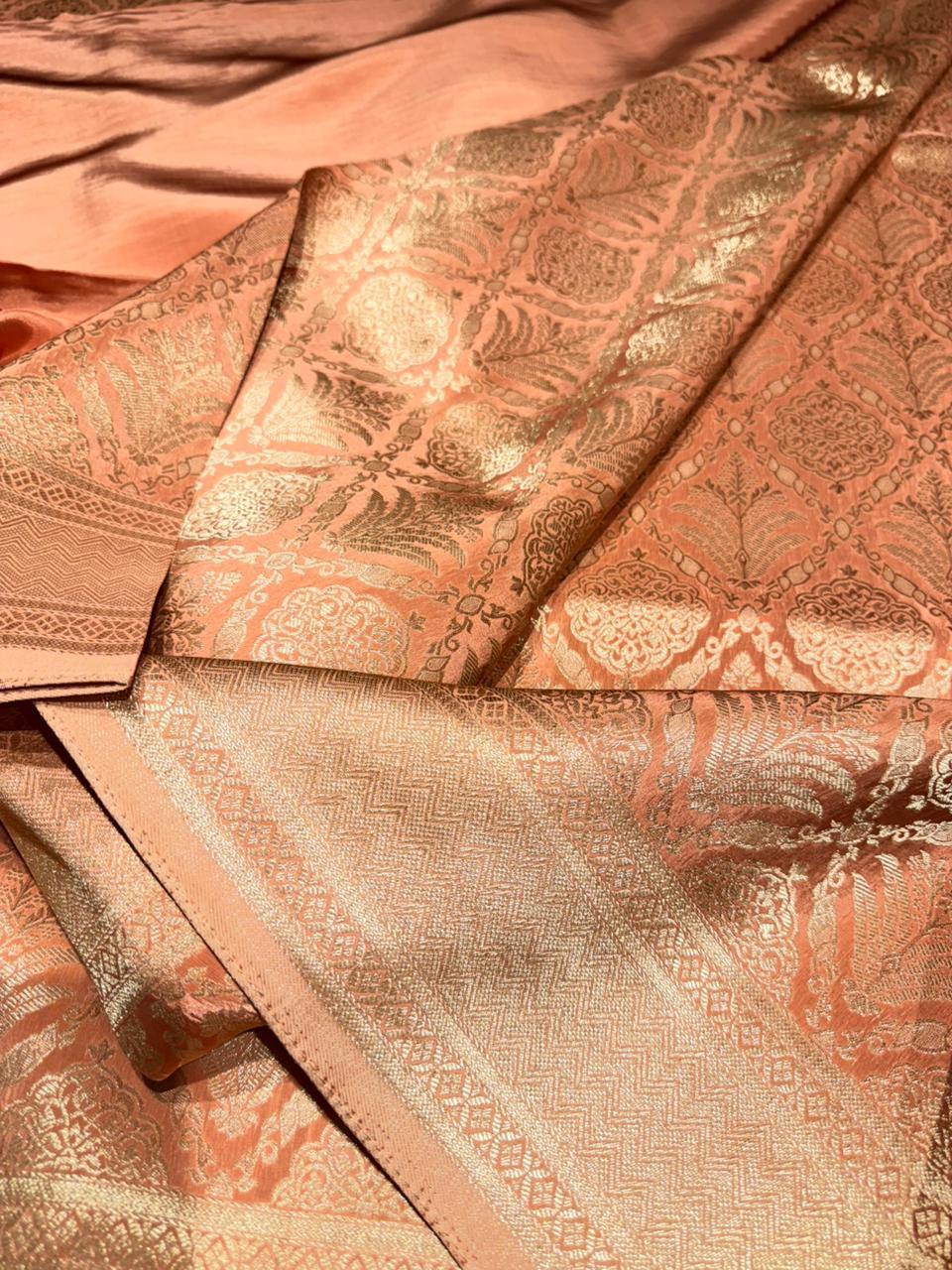 SARA - Anika's Banarasi chinon soft silk saree SA03