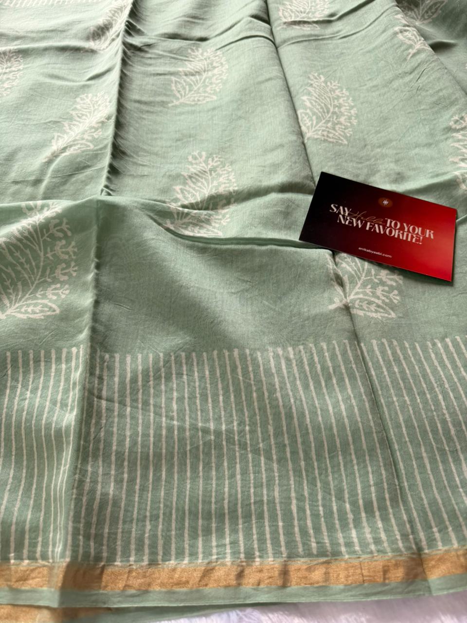 Pure Chanderi Silk Cotton Saree – 
Product Code- CSC-401