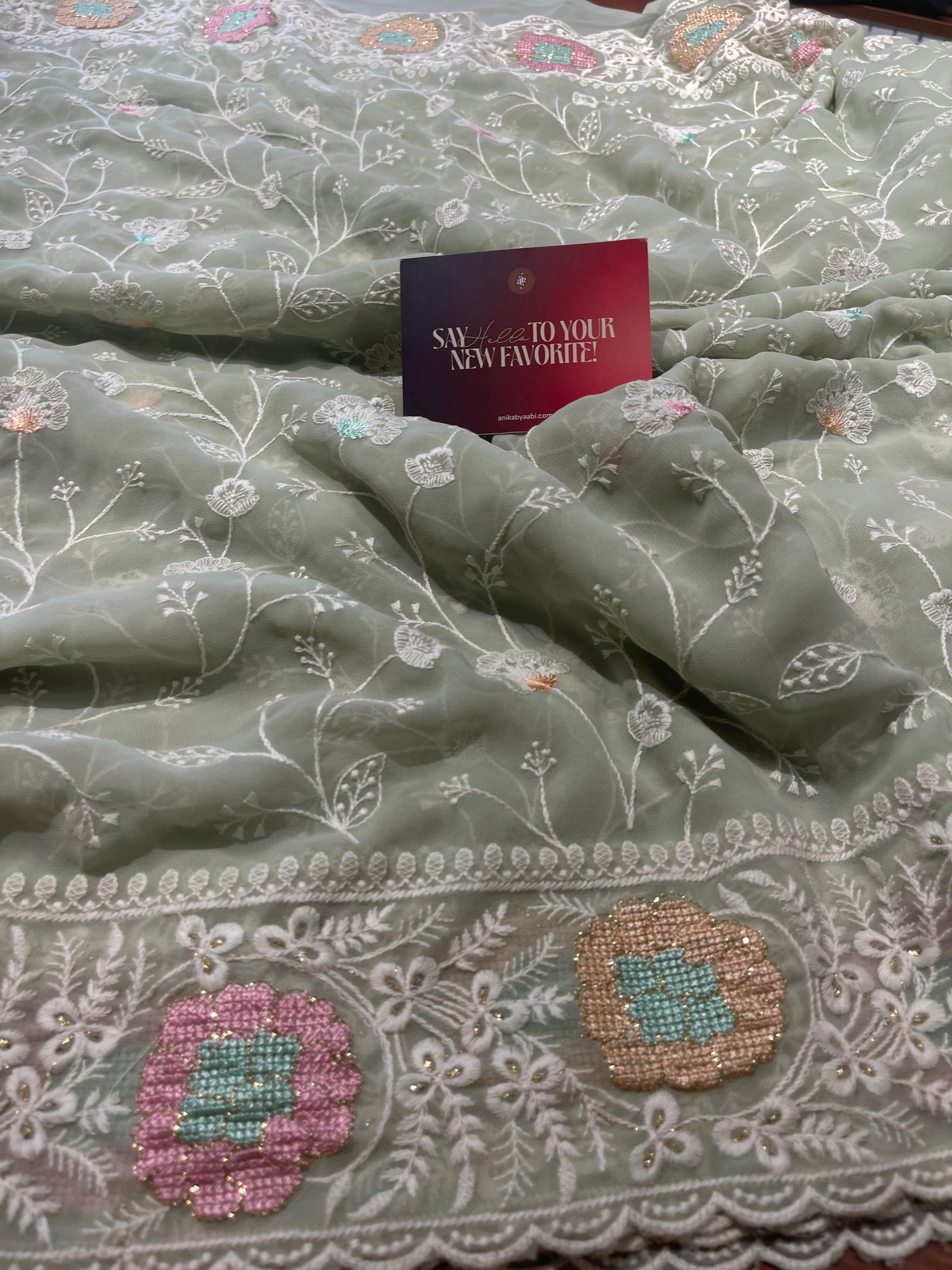 Anika's Soft Chiffon- Fara Saree-ASC04