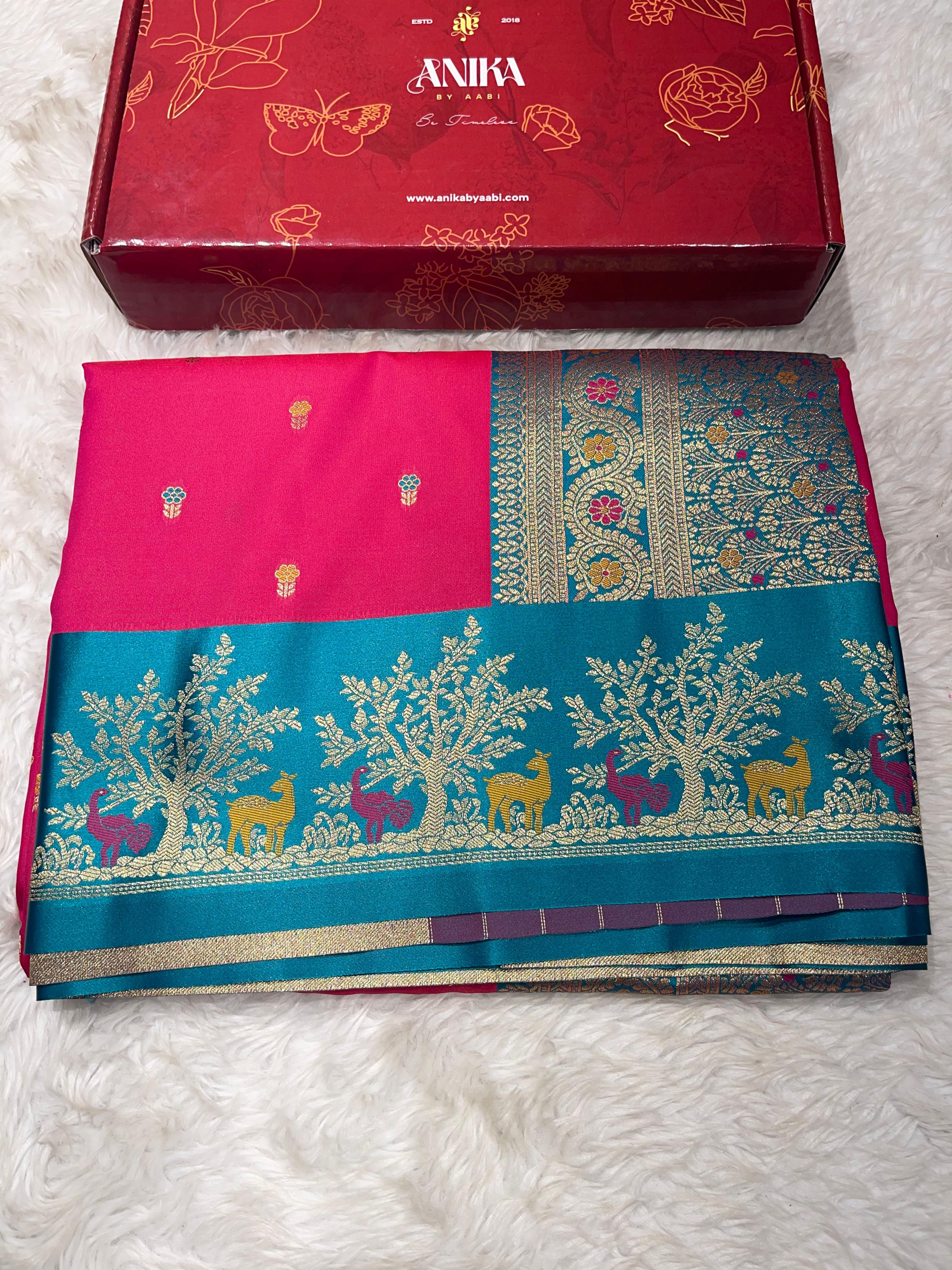 Anika's Banarasi soft silk saree-04