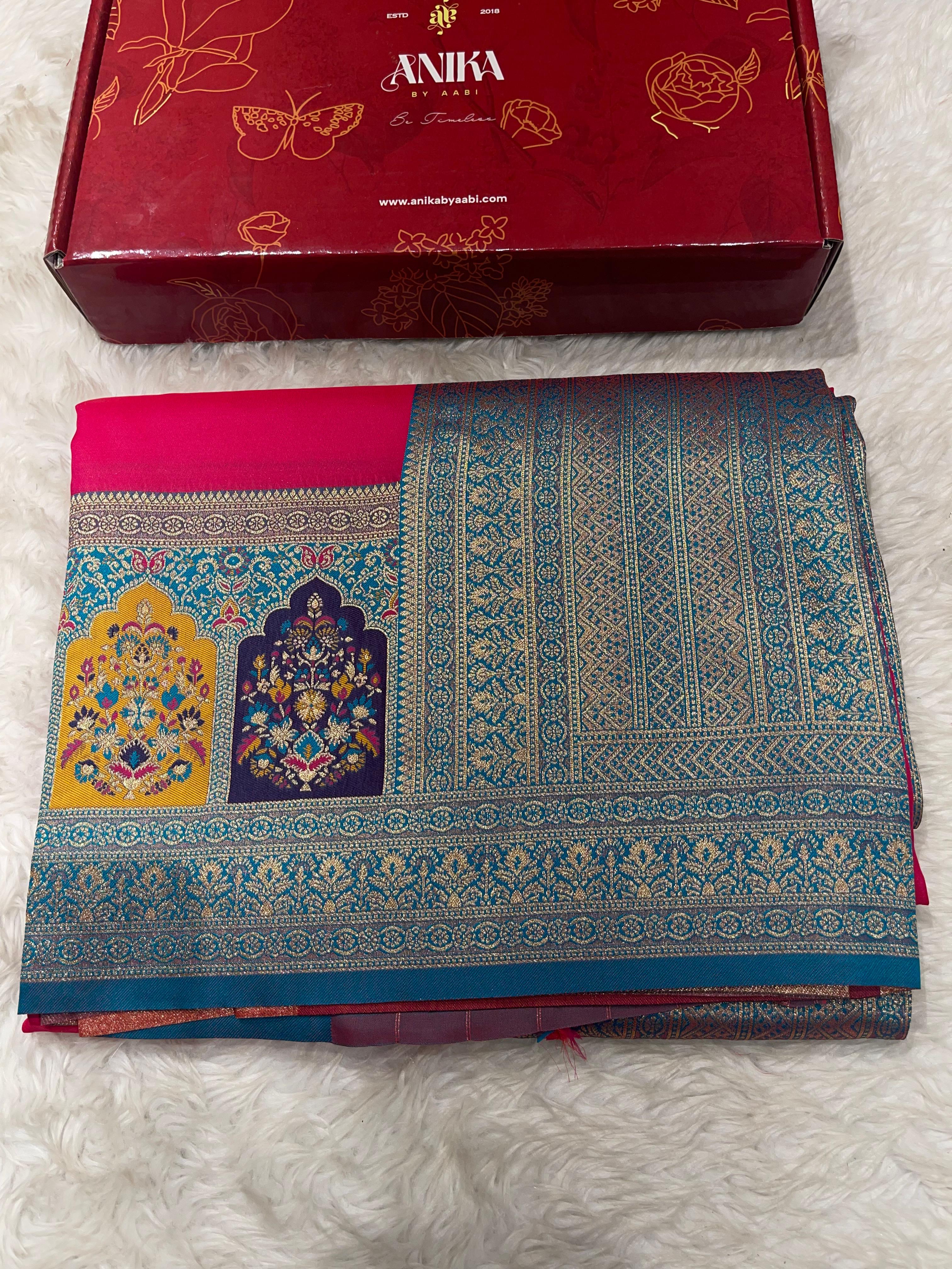 Anika's Banarasi soft silk saree-02