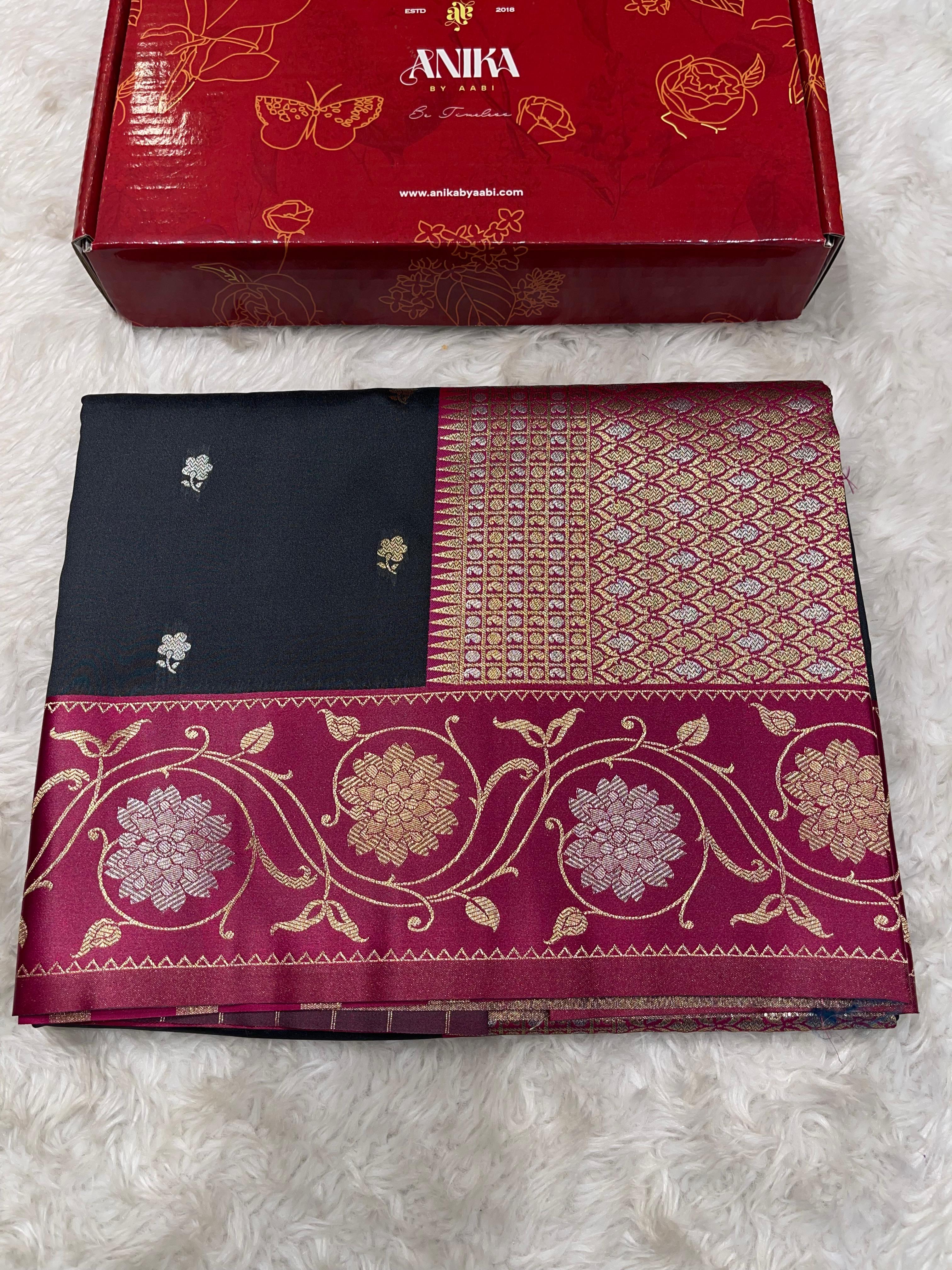 Anika's Banarasi soft silk saree-08