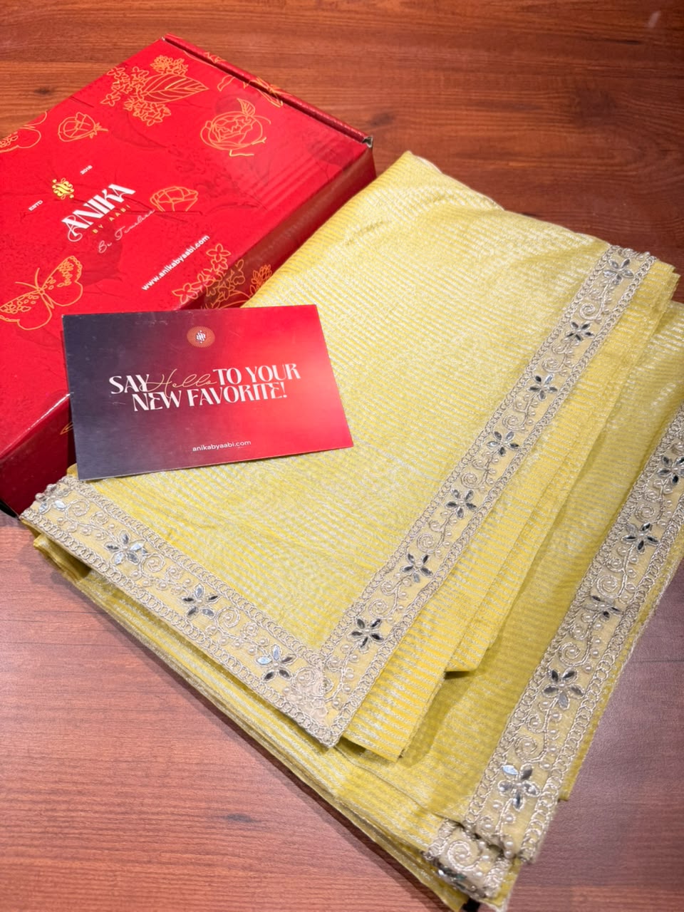 Banarasi Tissue silk in stripe weaving with lace - SWL01