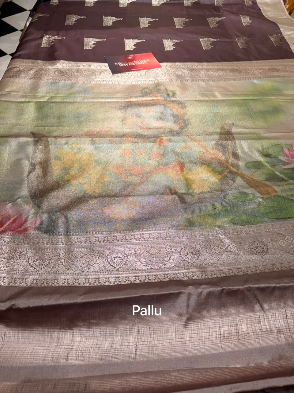 Swayamwaram Vrindavan  Bridal Kanchi Semi Silk Saree-04