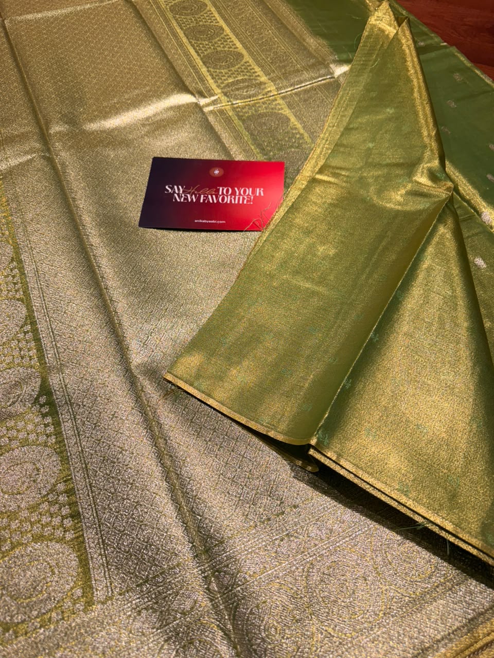 Anika’s  Semi Silk Saree-Green