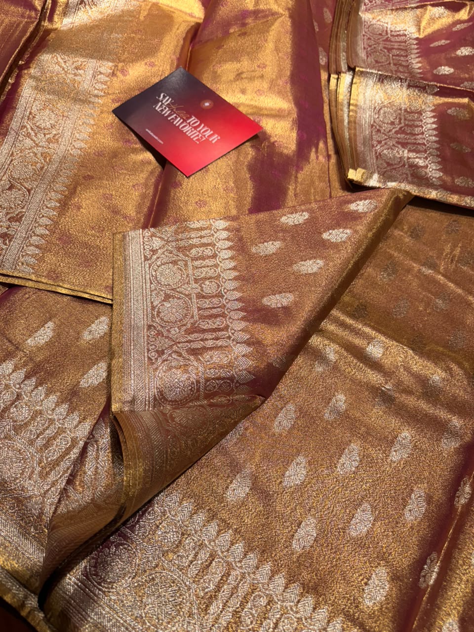 Anika’s  Semi Silk Saree- Rosegold