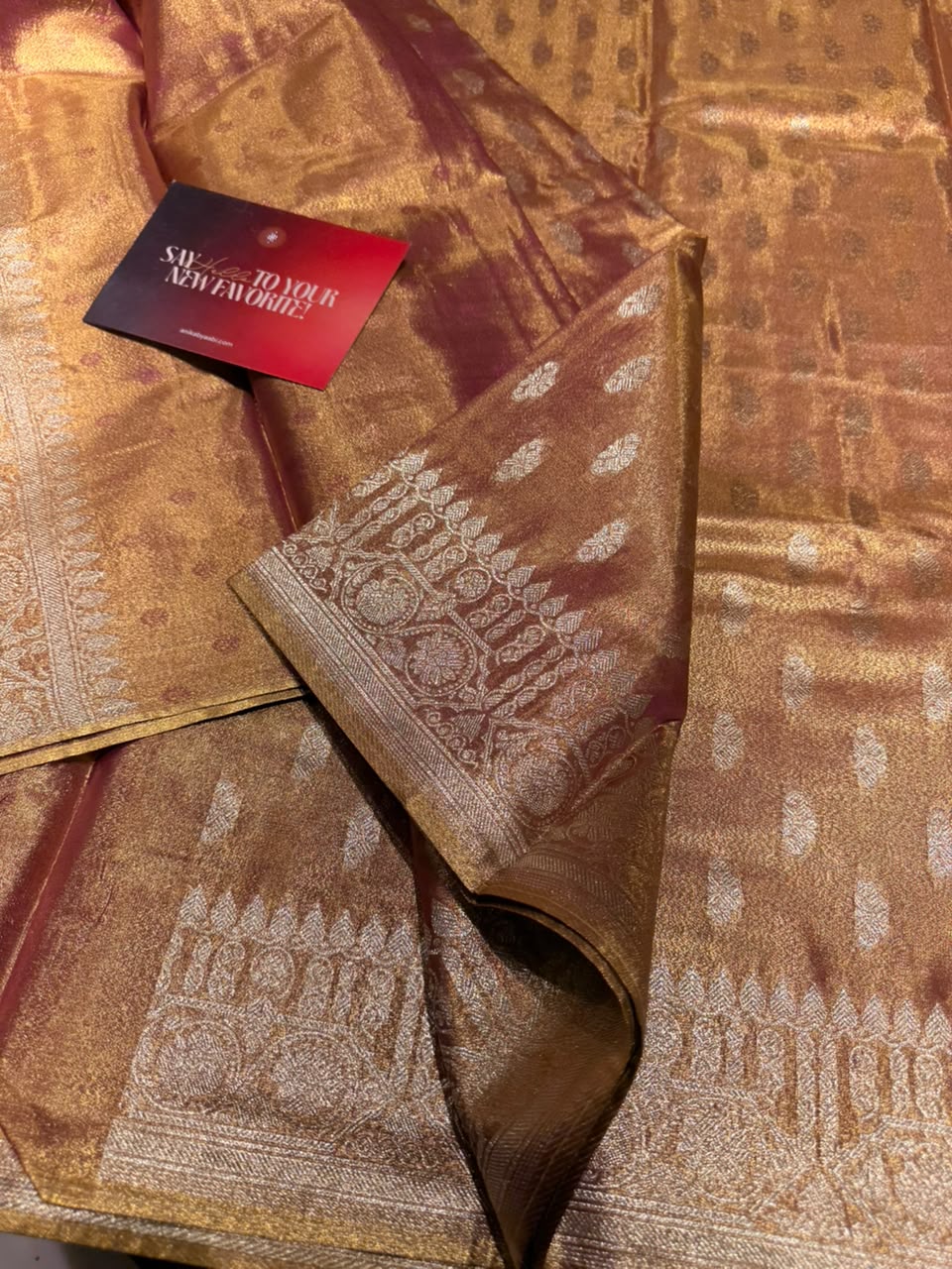 Anika’s  Semi Silk Saree- Rosegold