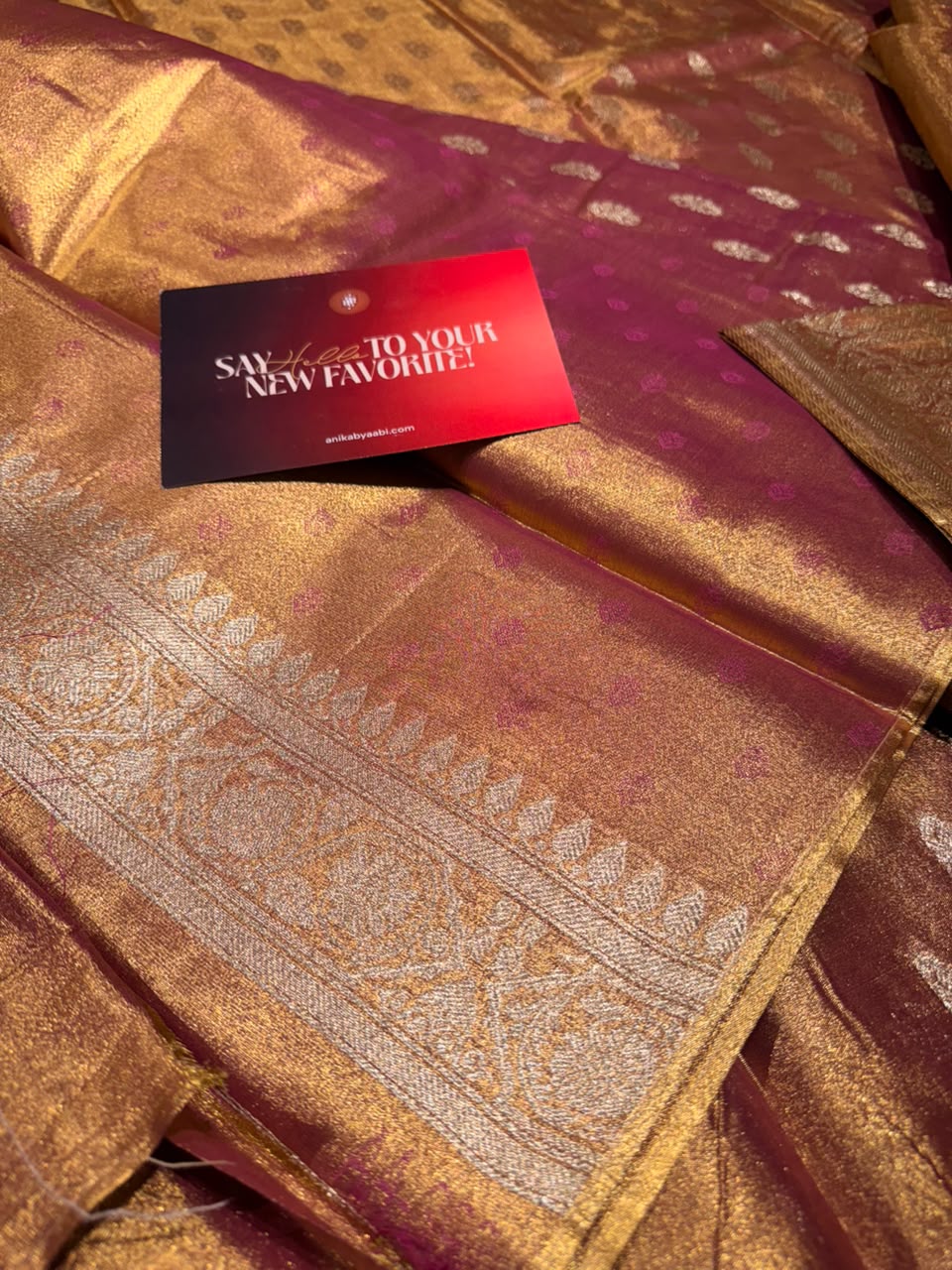 Anika’s  Semi Silk Saree- Rosegold