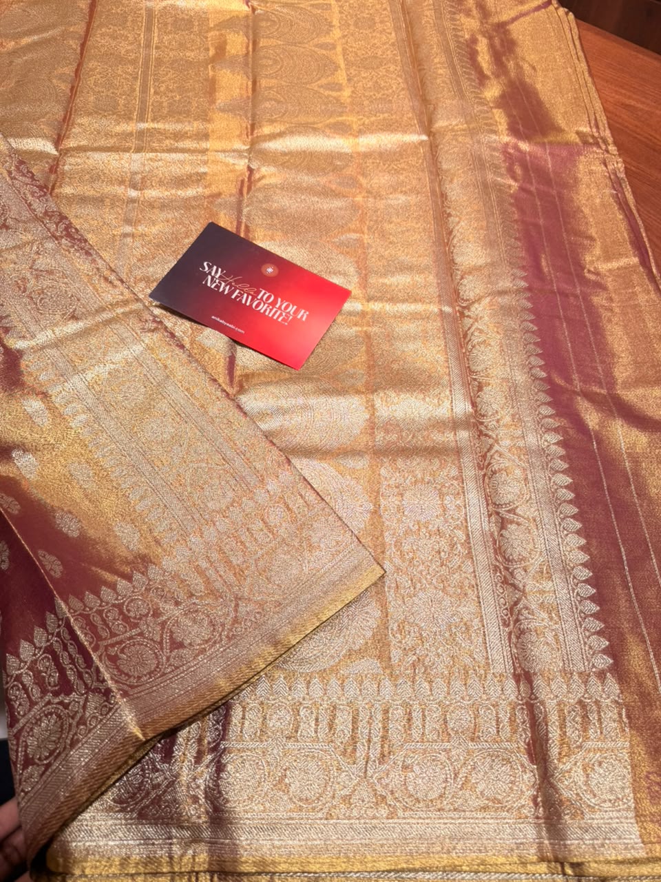 Anika’s  Semi Silk Saree- Rosegold