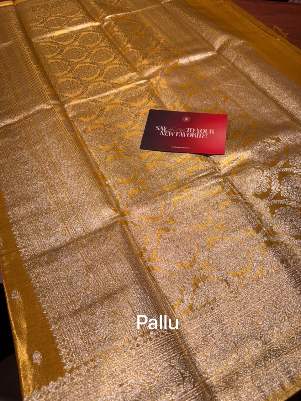 Anika’s  Semi Silk Saree-Yellow