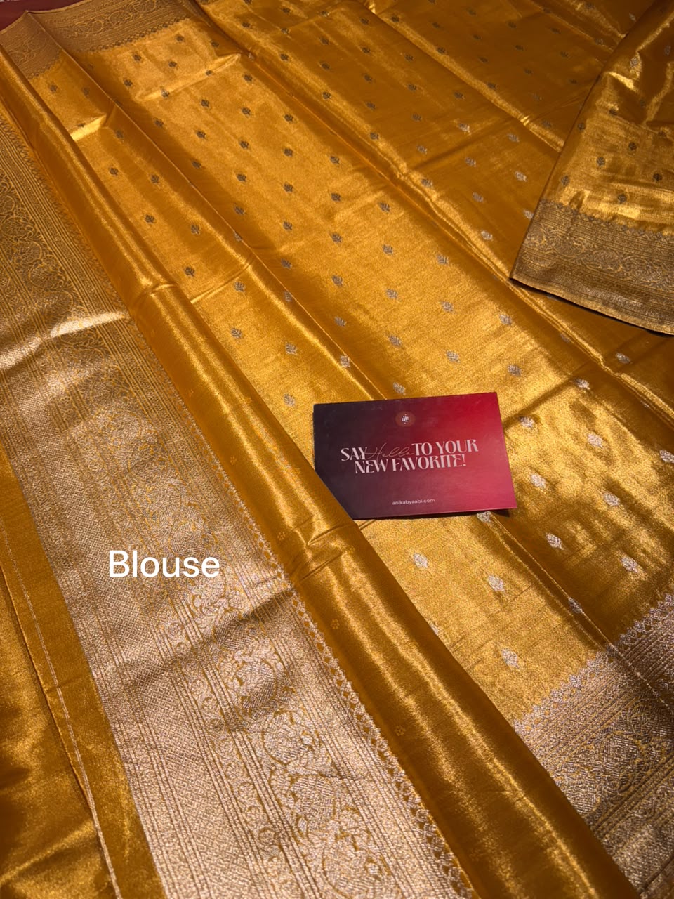 Anika’s  Semi Silk Saree-Yellow