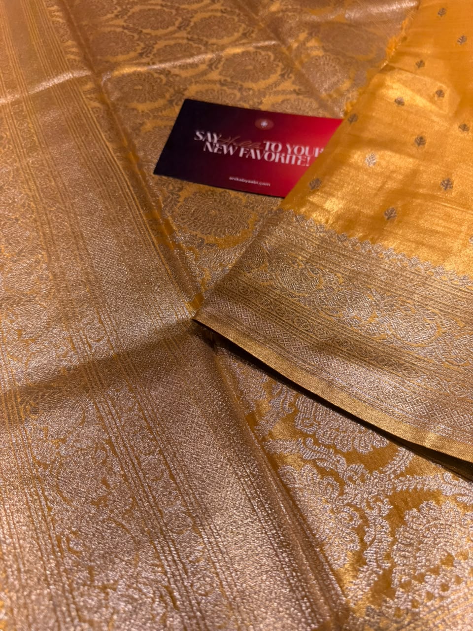 Anika’s  Semi Silk Saree-Yellow