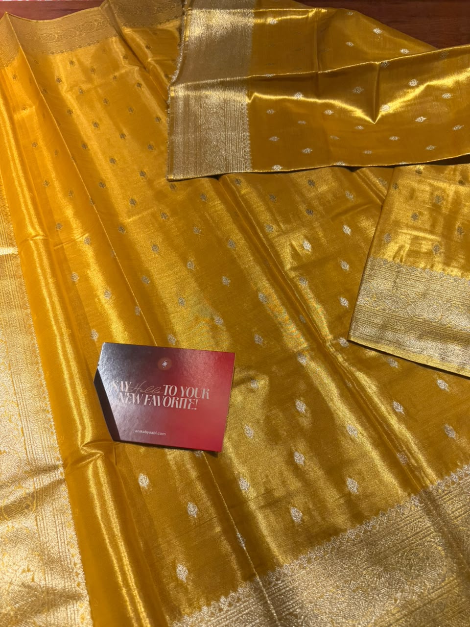 Anika’s  Semi Silk Saree-Yellow
