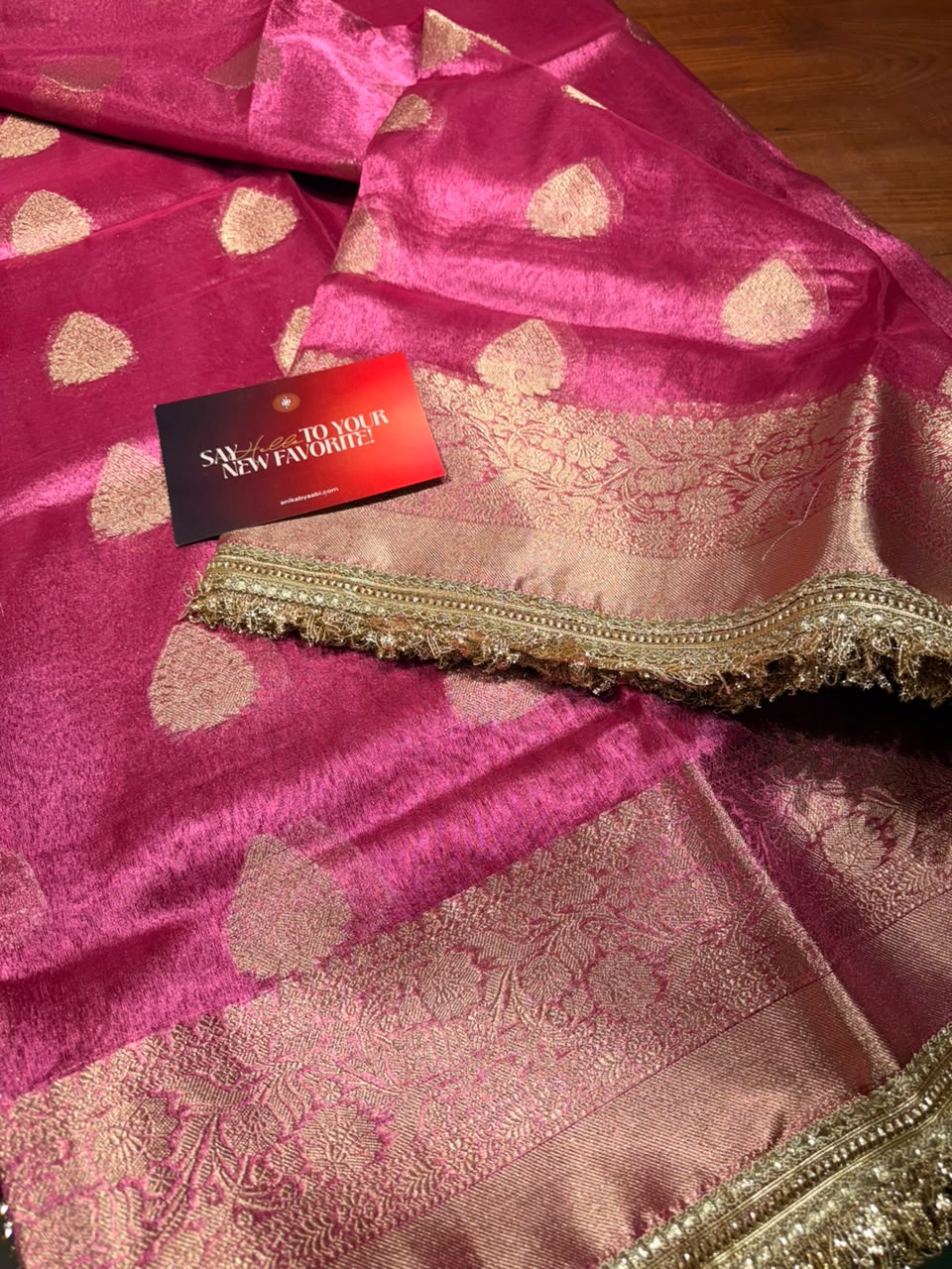 Tissue Motif Lace Saree -TLM15