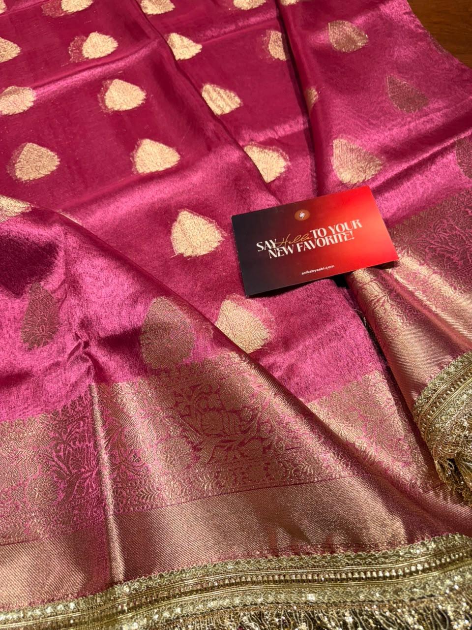 Tissue Motif Lace Saree -TLM15