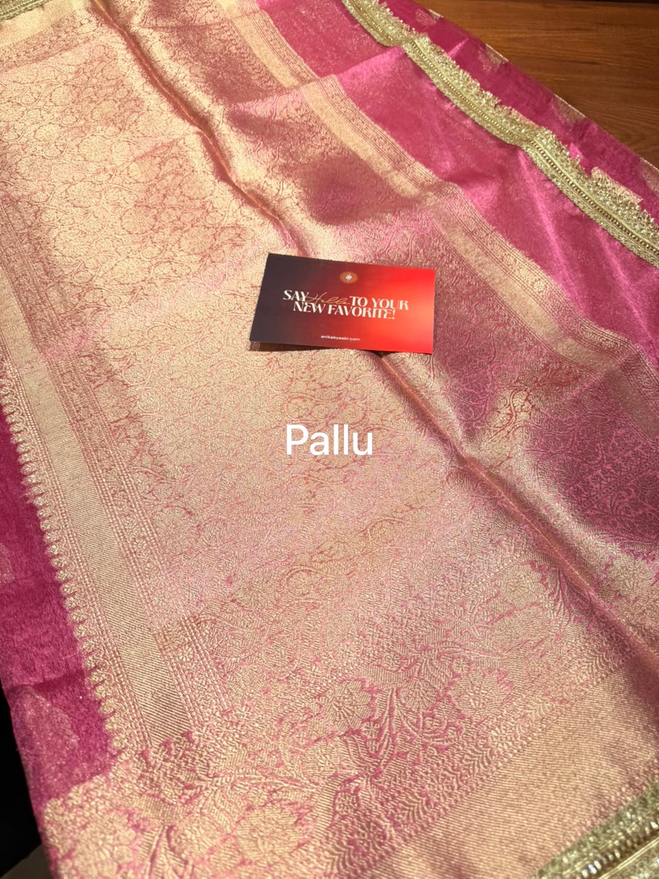 Tissue Motif Lace Saree -TLM15
