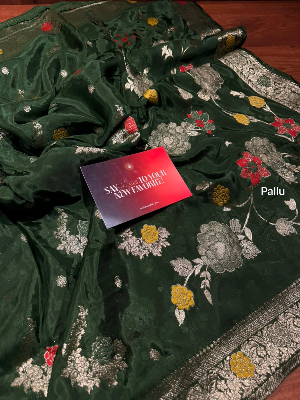 Anika's Chinon Silk Saree-03