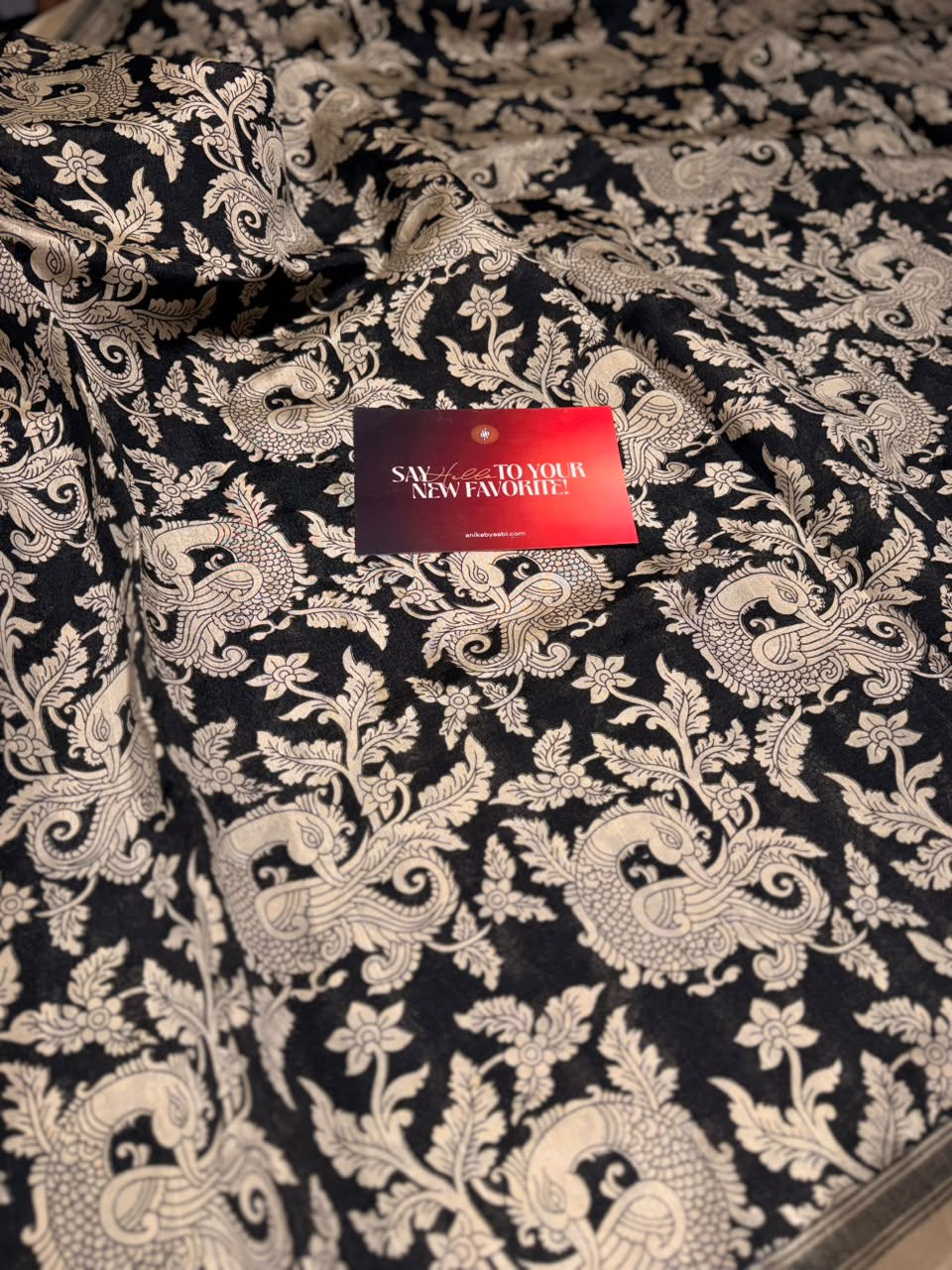 Anika's Peacock Floral Saree