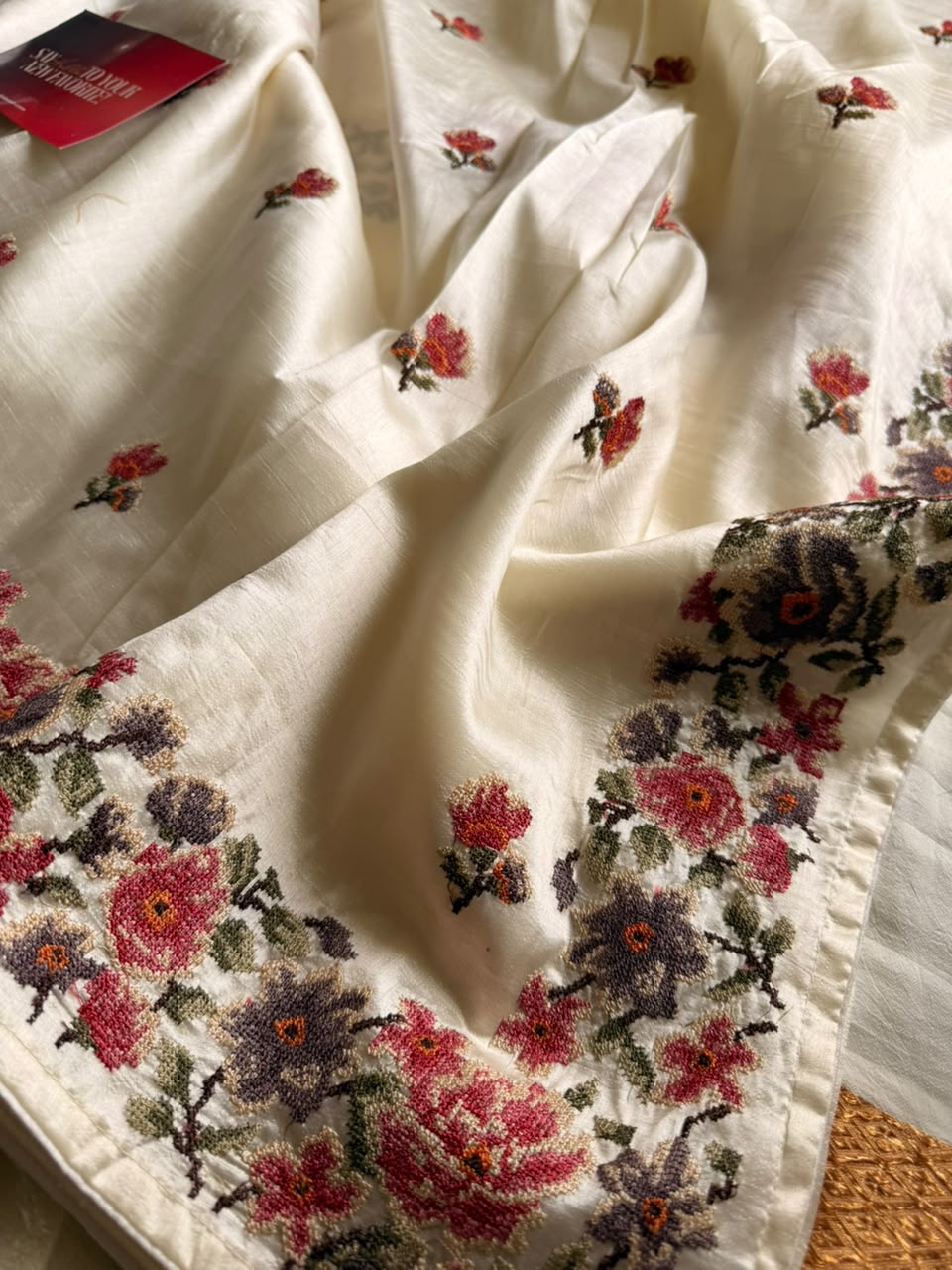 Soft chinon Floral Saree-02