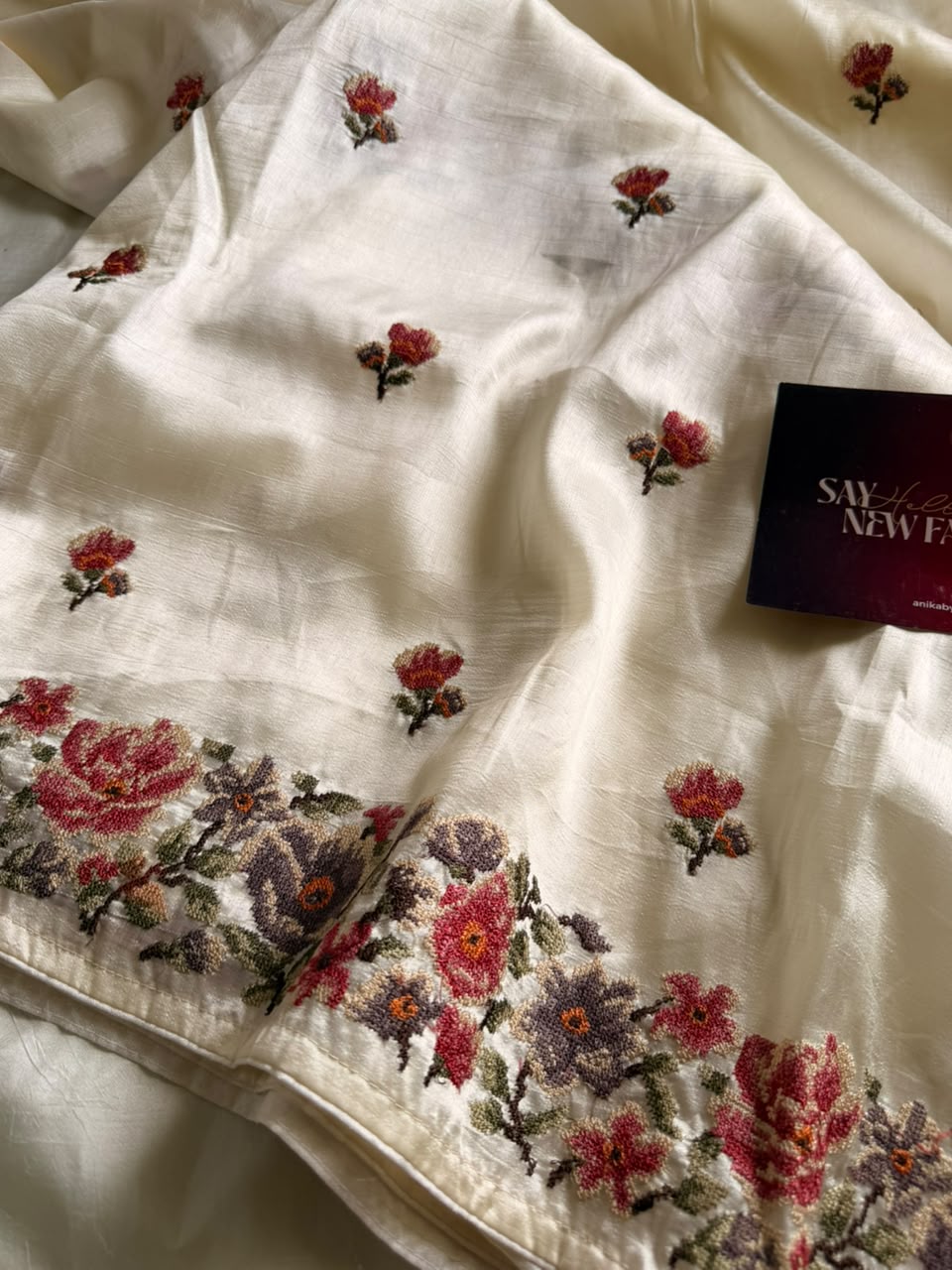 Soft chinon Floral Saree-02