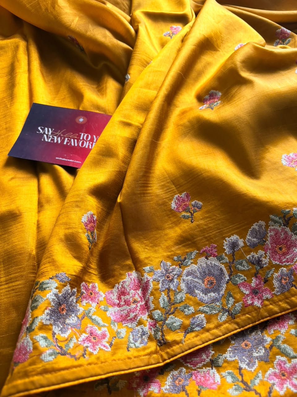 Soft chinon Floral Saree-03