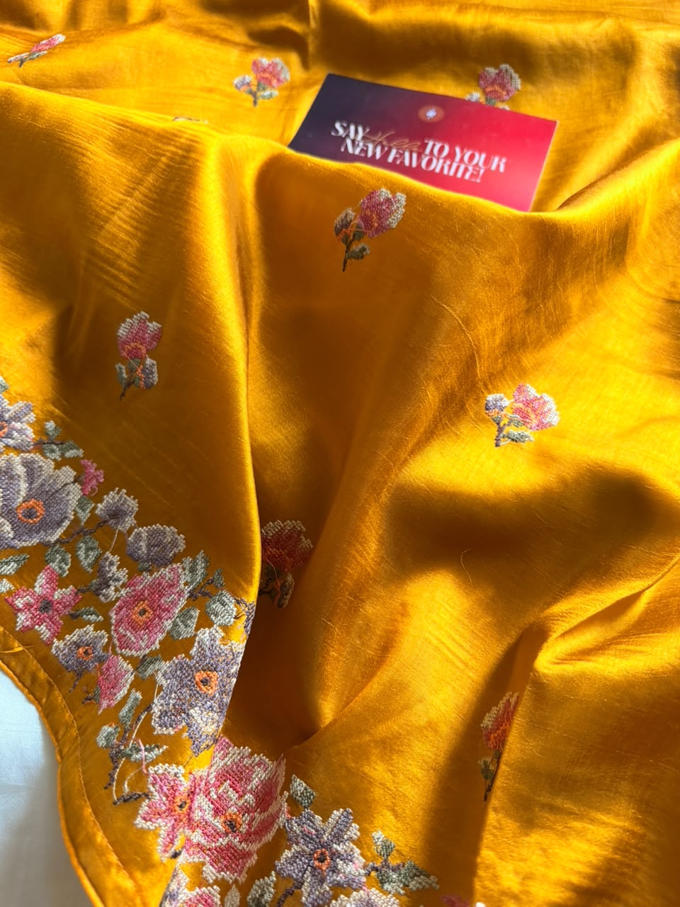 Soft chinon Floral Saree-03