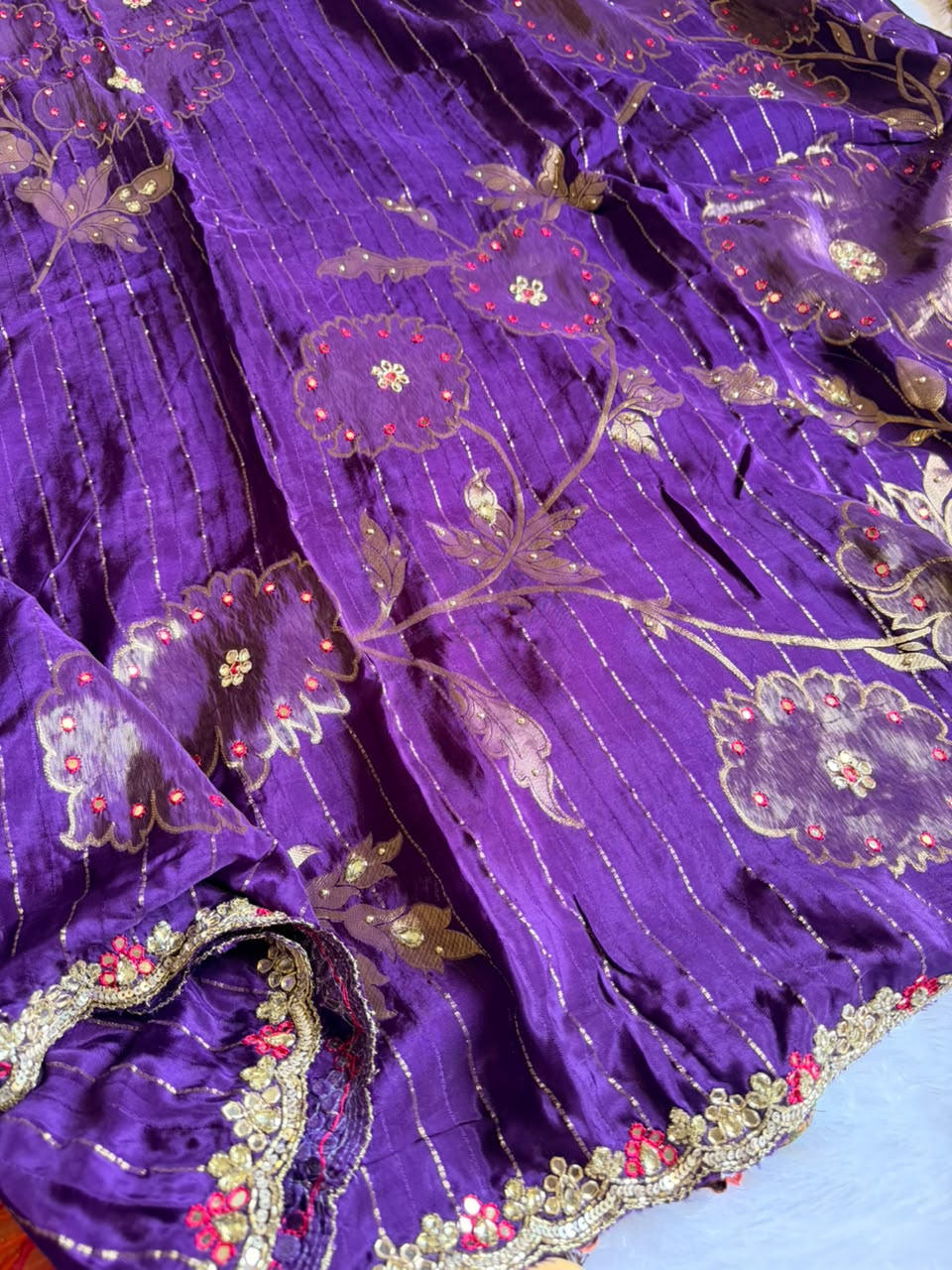 Chinon Designer Saree - Tarini Purple