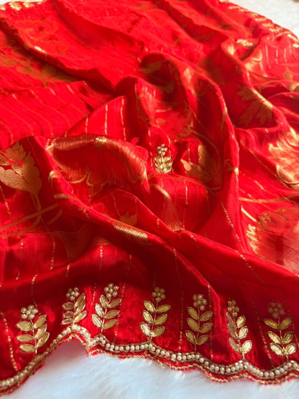 Chinon Designer Saree - Tarini Red