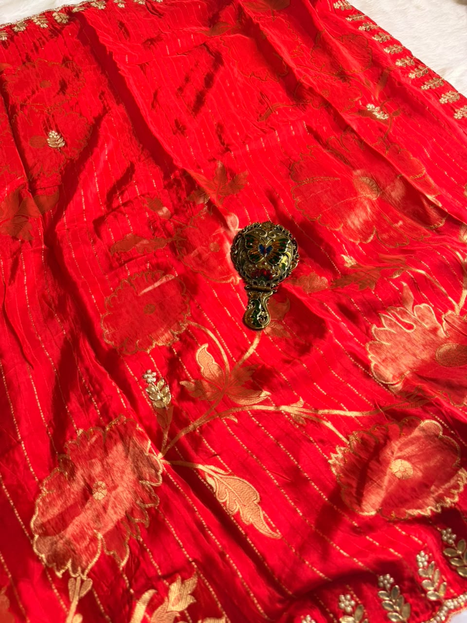 Chinon Designer Saree - Tarini Red