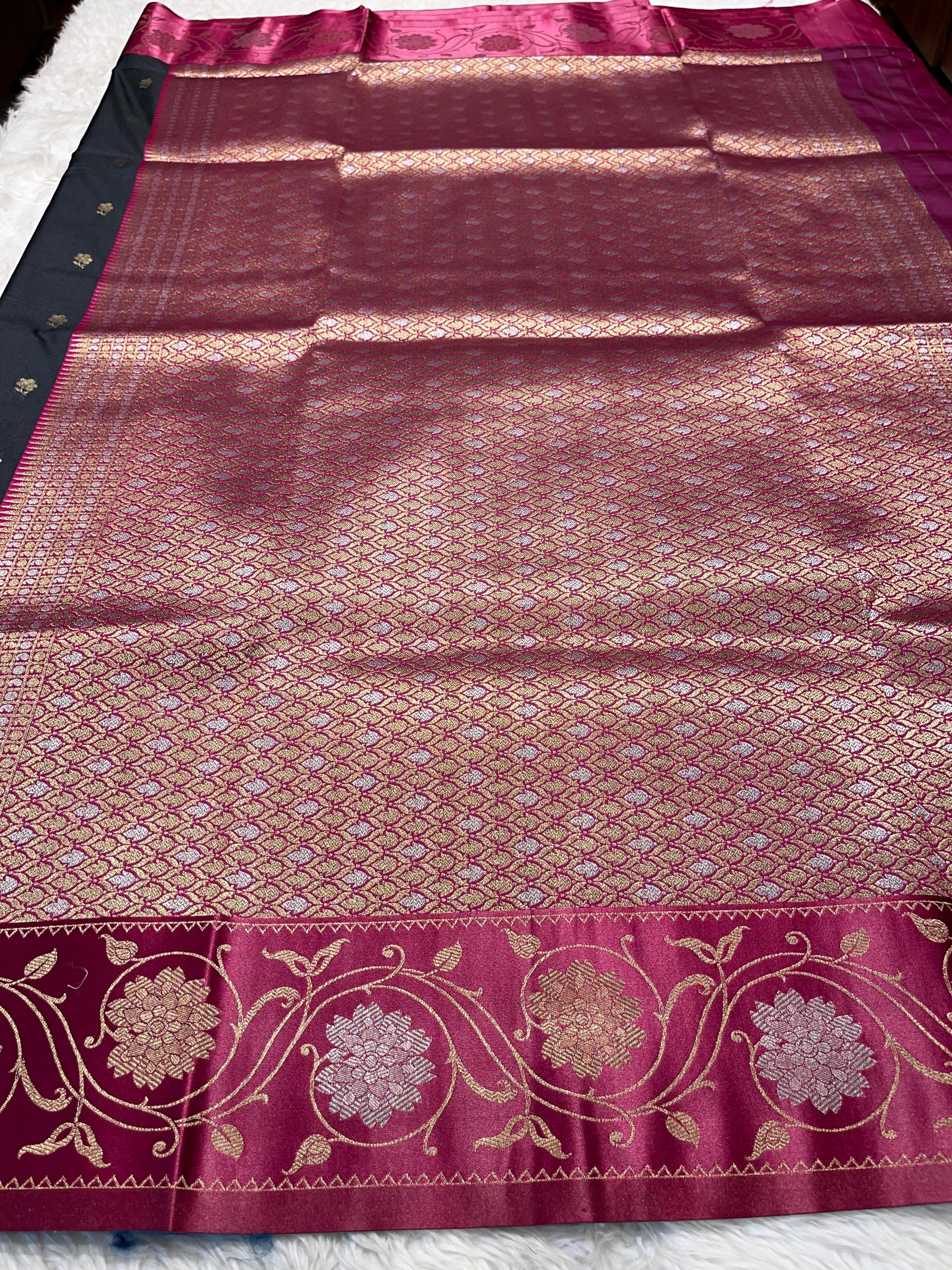 Anika's Banarasi soft silk saree-08