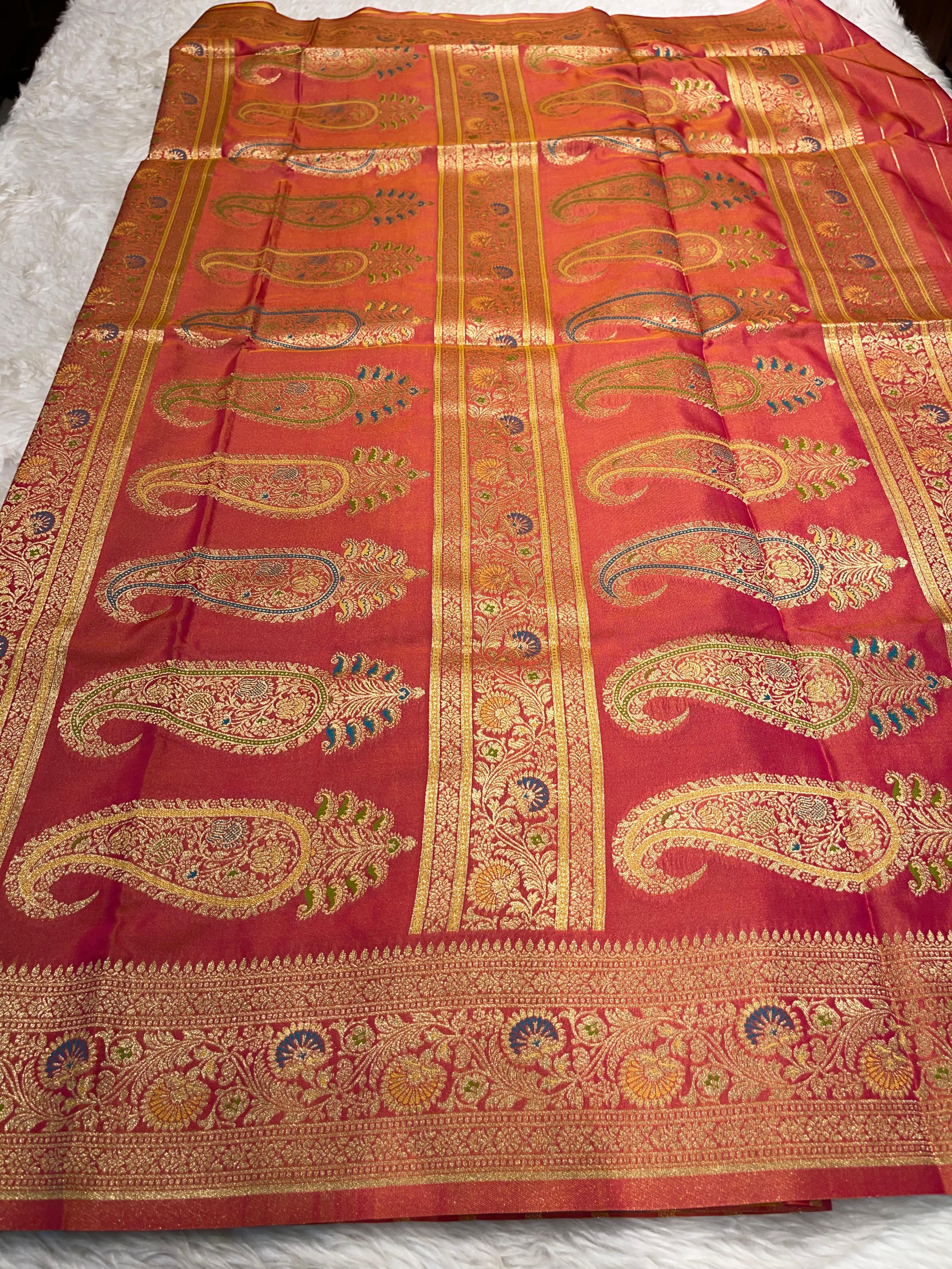 Anika's Banarasi soft silk saree-10