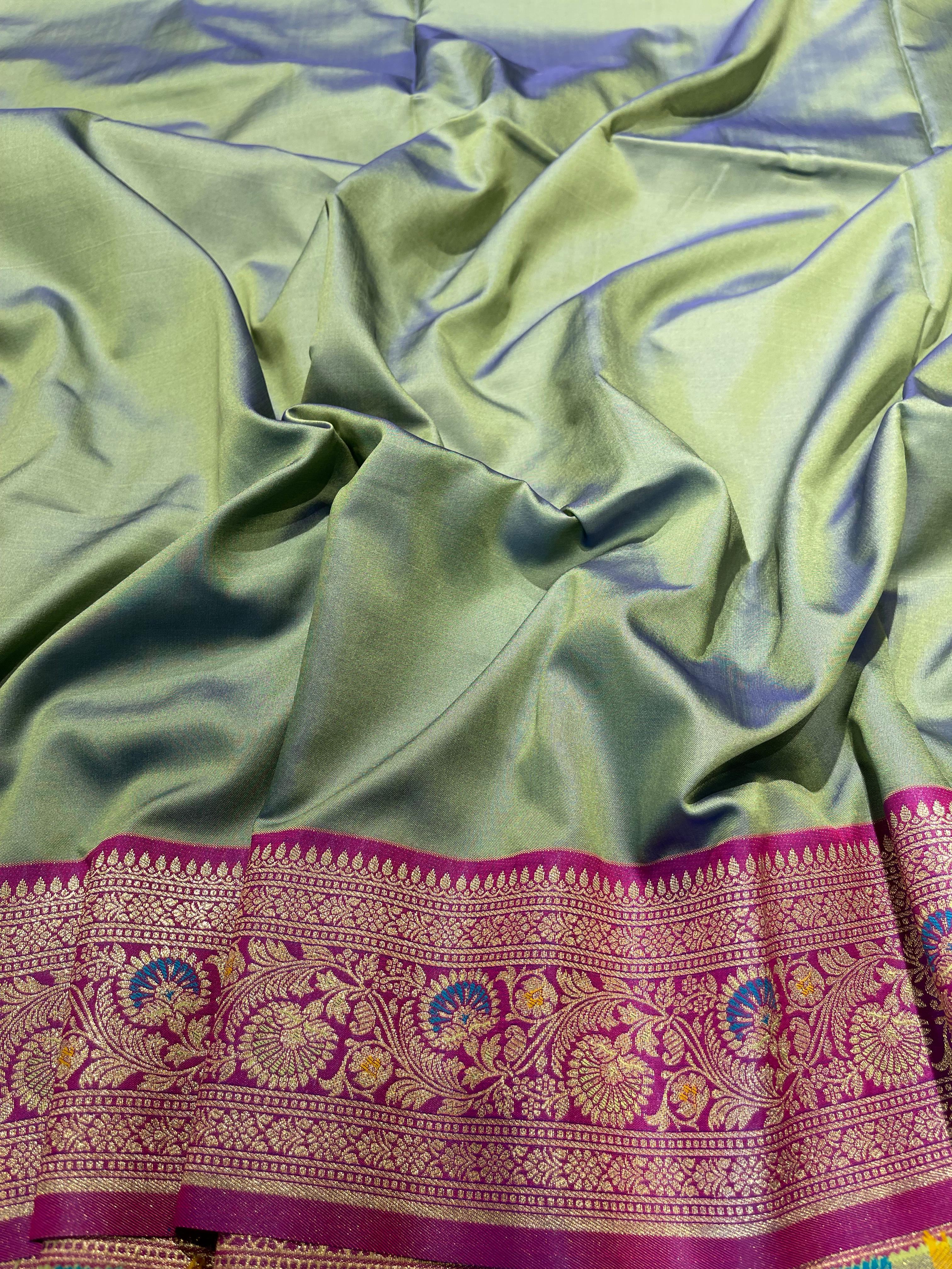 Anika's Banarasi soft silk saree-09