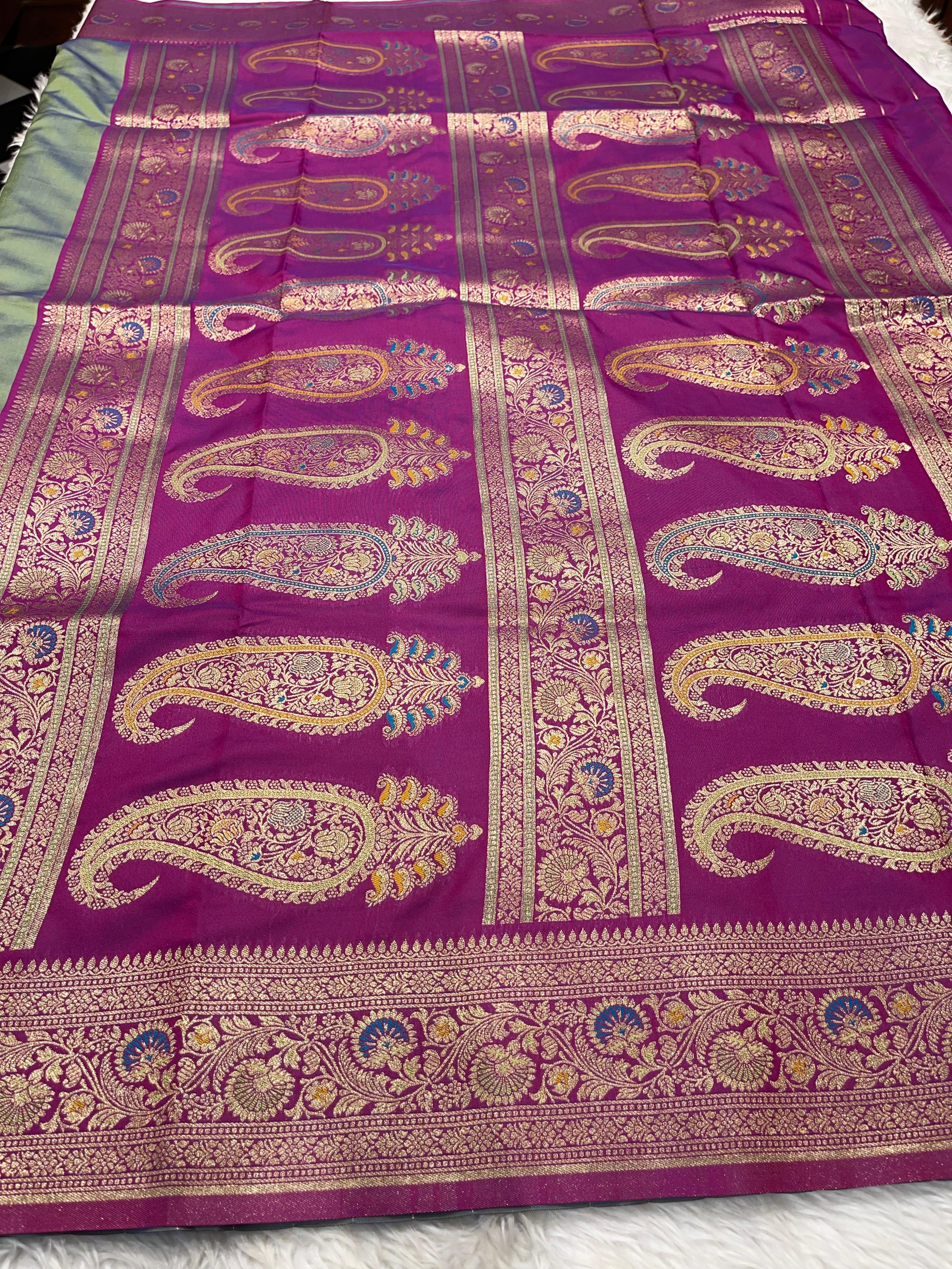 Anika's Banarasi soft silk saree-09