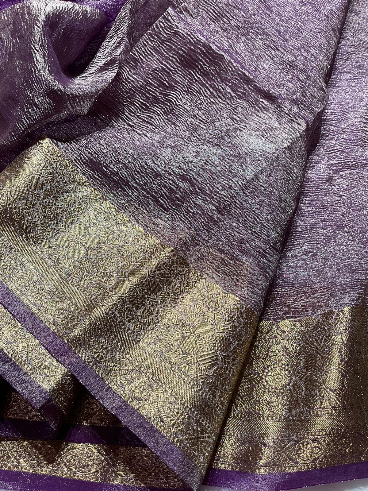 CRUSH-PURPLE SAREE