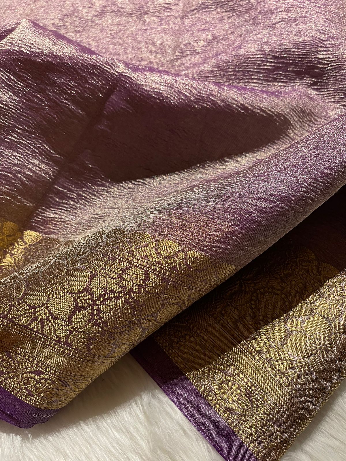 CRUSH-PURPLE SAREE