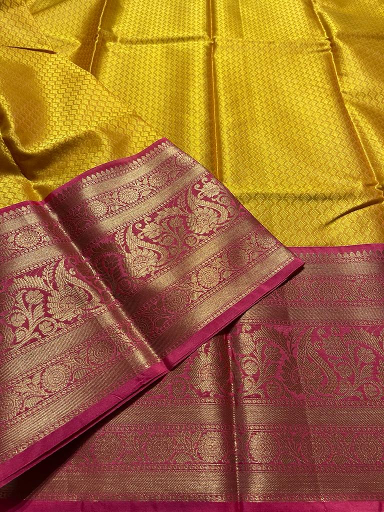 KORA-HONEY YELLOW SAREE