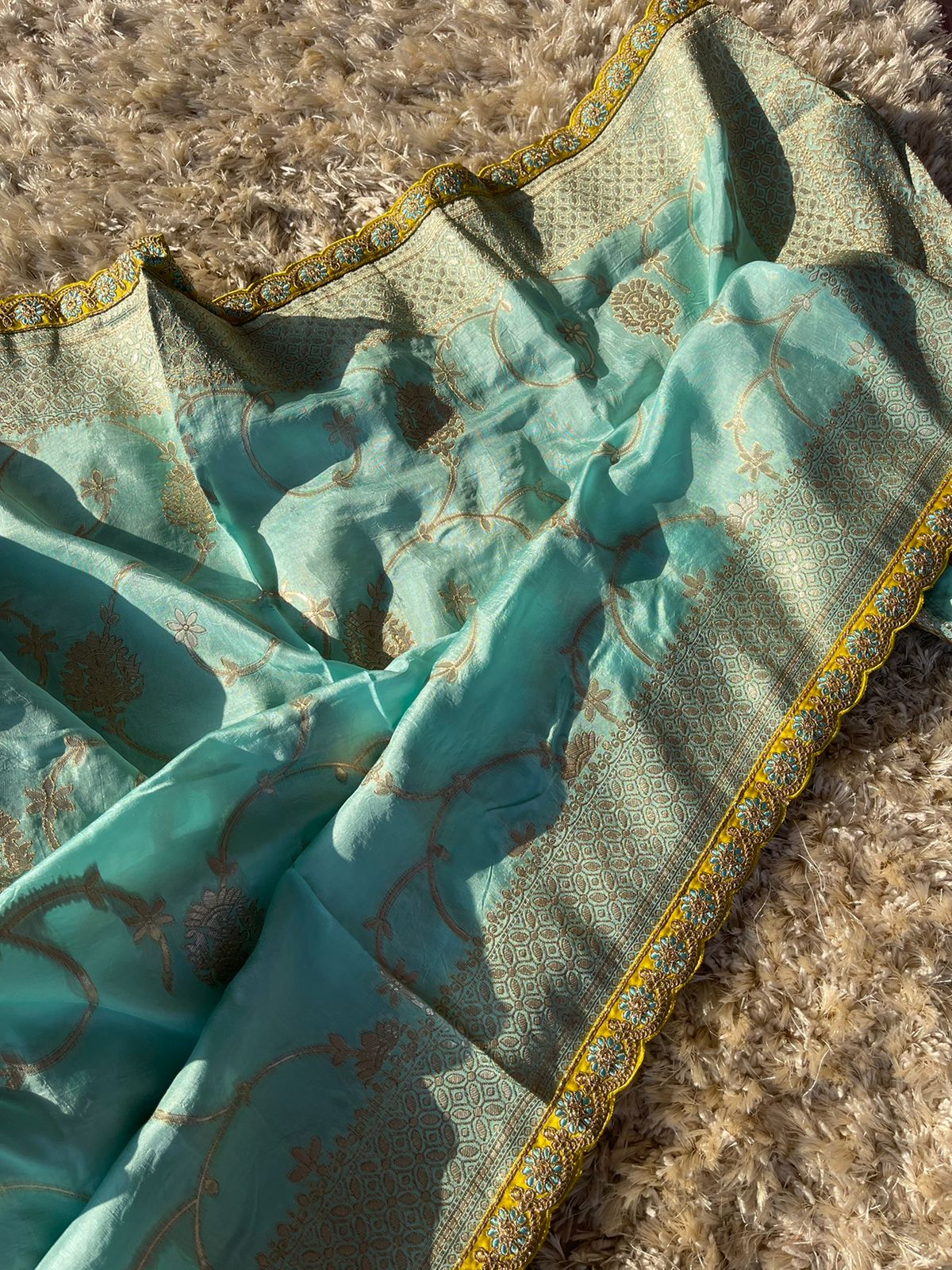 SUHA- SEA BLUE SAREE
