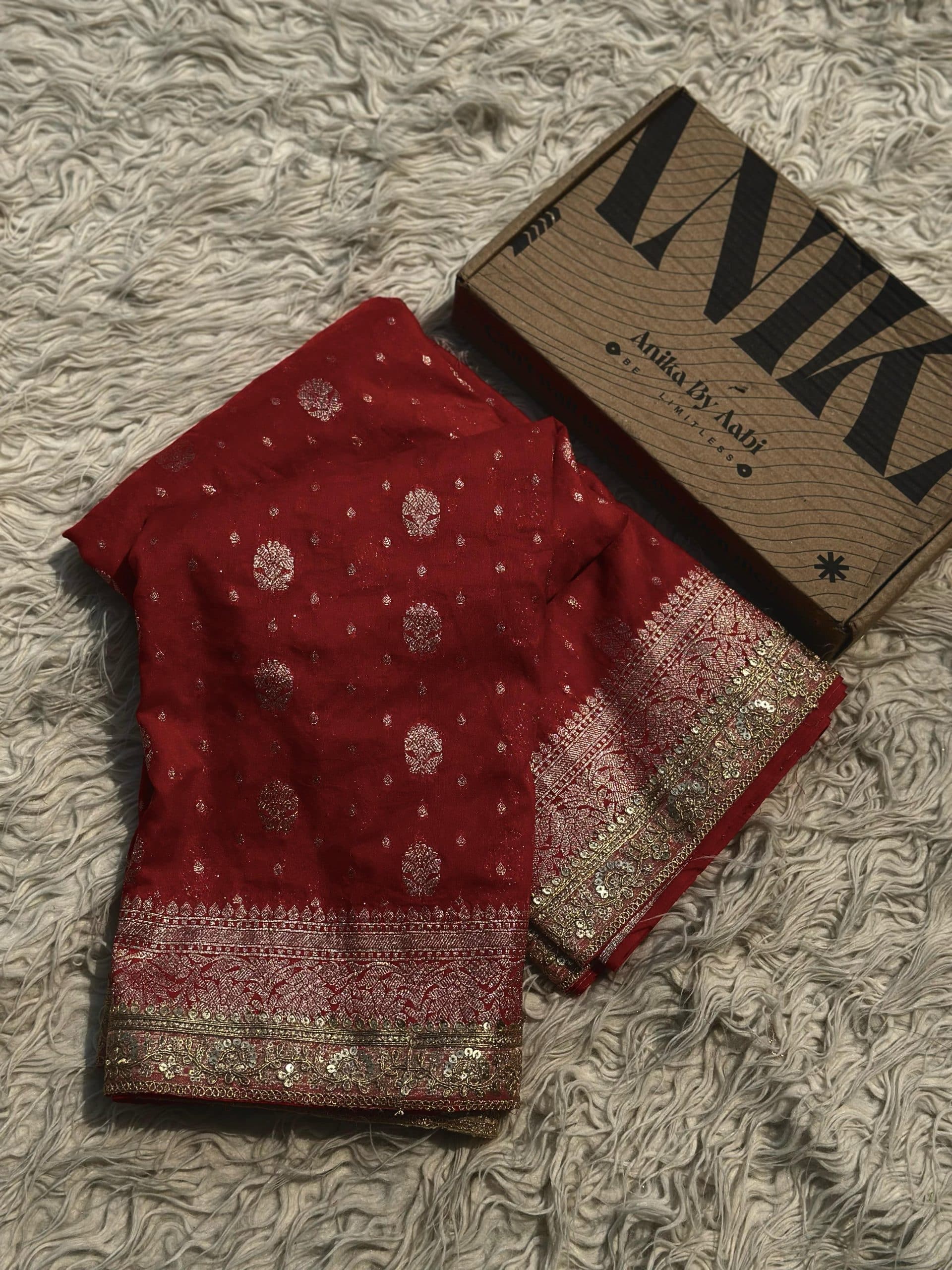 BOLLYWOOD RED - Semi Georgette silk saree