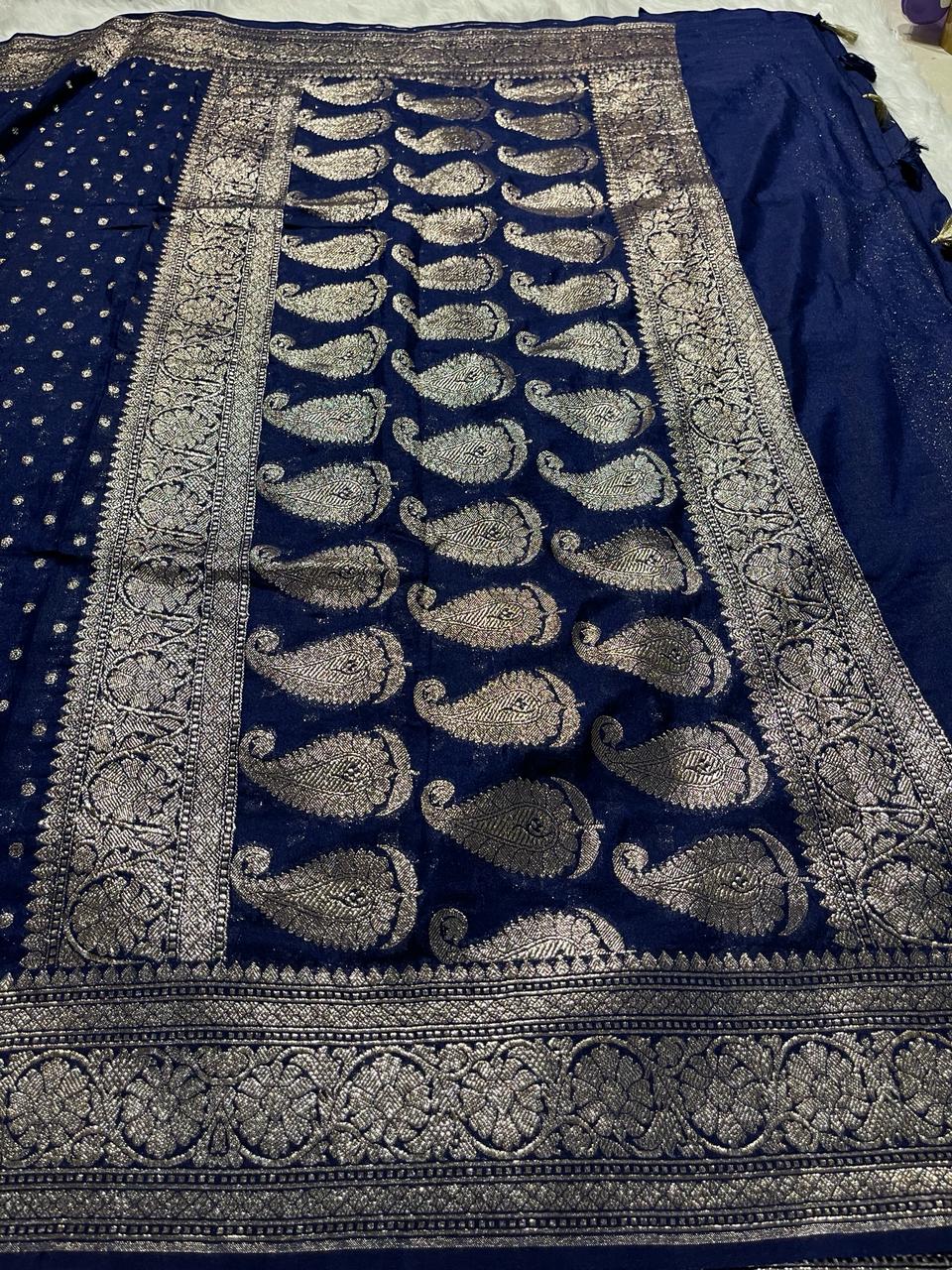 ROOP-NAVY BLUE SAREE