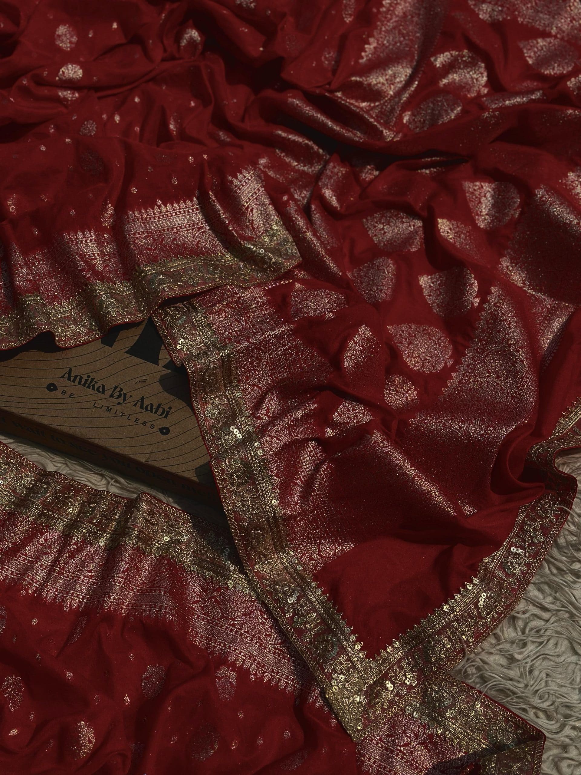 BOLLYWOOD RED - Semi Georgette silk saree