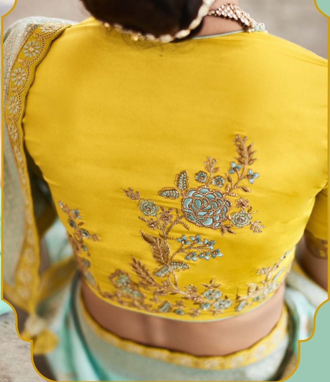 SUHA- SEA BLUE SAREE