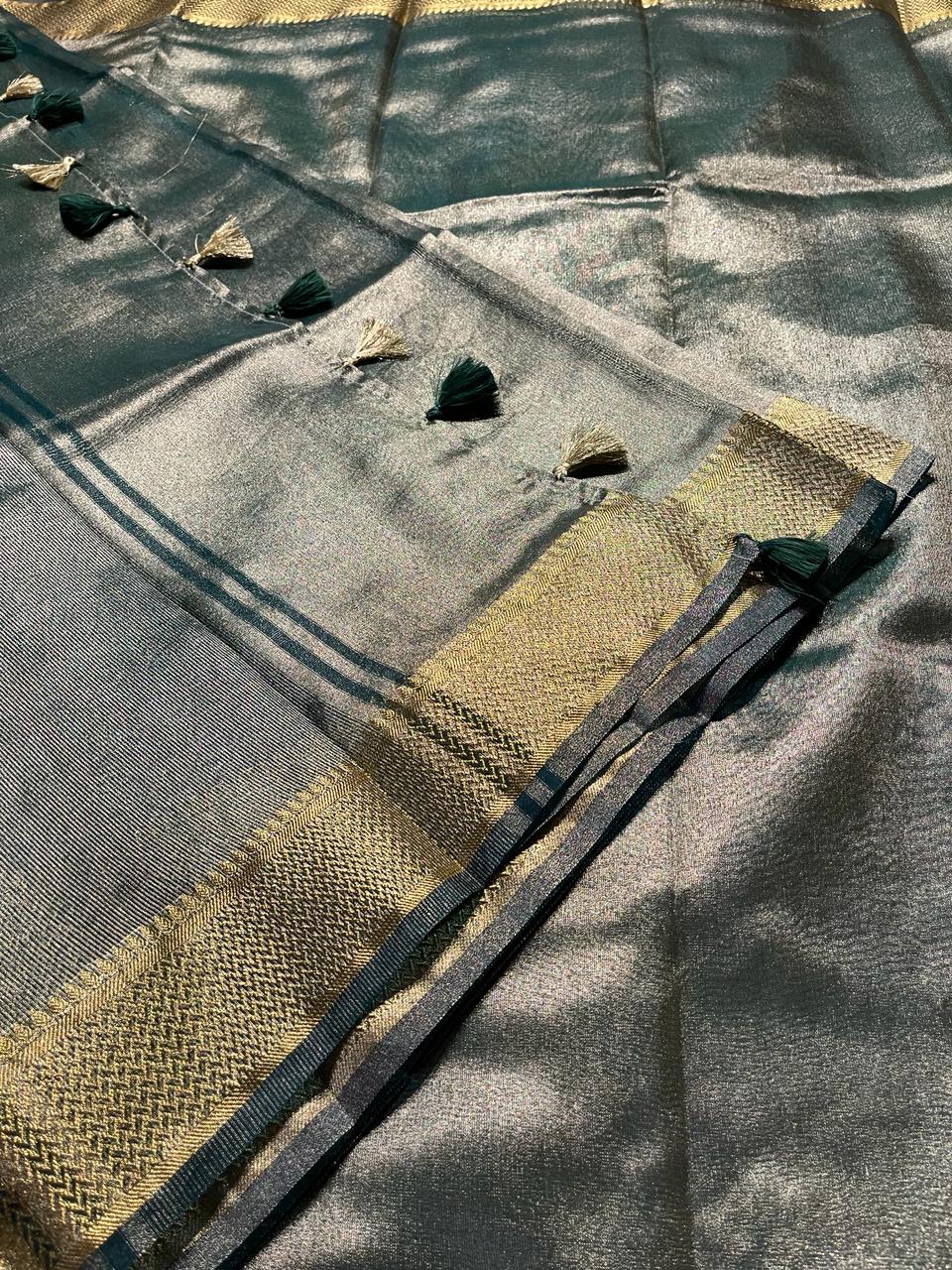 MANGAL-FOREST GREEN SAREE