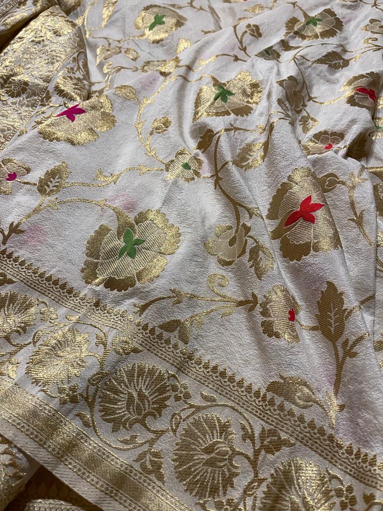ONAM SERIES - KASI HALF WHITE SAREE